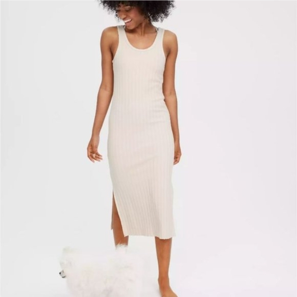 Offline By Aerie OG Groove Ribbed Midi Dress Size Small - Picture 4 of 9
